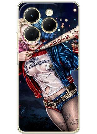 Чехол силиконовый с картинкой на infinix hot 40 (харли квинн, harley quinn)