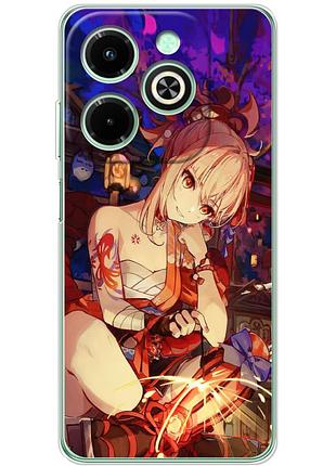 Чехол силиконовый с картинкой на infinix hot 40i (аниме, anime)