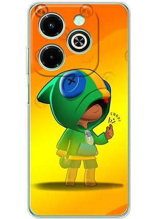 Чехол силиконовый с картинкой на infinix hot 40i (бравл старс, brawl stars)