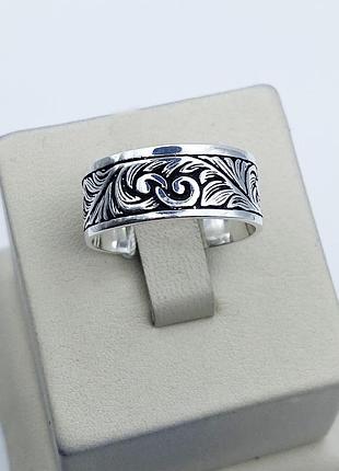 Кольцо серебряное с чернением 20,5 5,69 г