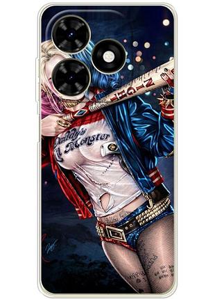 Чохол силіконовий з картинкою на tecno spark 20c (харли квинн, harley quinn)