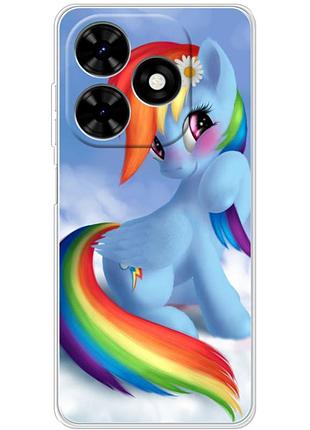 Чехол силиконовый с картинкой на tecno spark go 2024 (литл пони, my little pony)