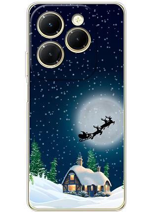 Чехол силиконовый с картинкой на infinix hot 40 (новогодний)