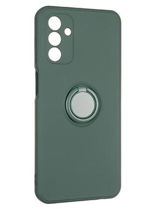 Чехол fiji holder ring для samsung galaxy a15 4g / a15 5g бампер с кольцом подставкой dark green