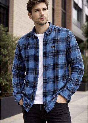 Сорочка бавовняна superdry під фланель, розмір m,l 2