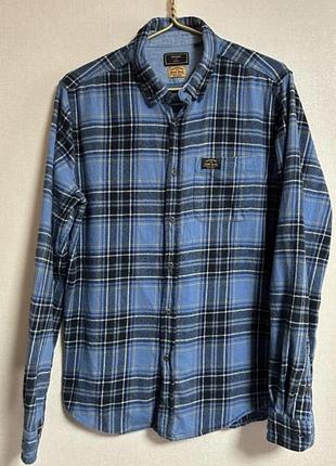 Сорочка бавовняна superdry під фланель, розмір m,l 3