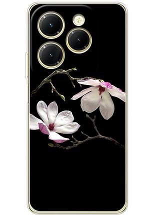 Чехол силиконовый с картинкой на infinix hot 40 (цветок, монголия)