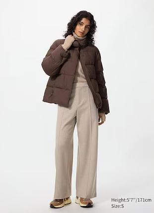Штани uniqlo з велюрового джерсі широкий крій