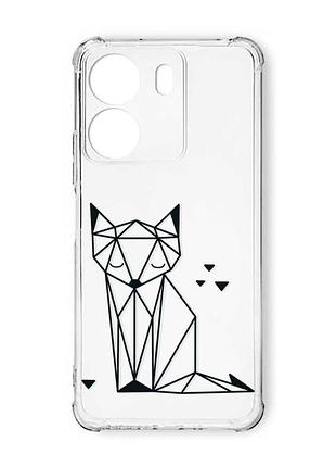 Чохол з потовщеними кутами на xiaomi redmi 13c :: лисиця (принт 126)