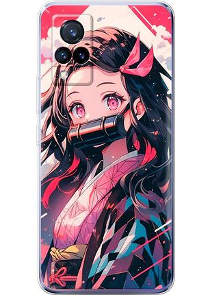 Чехол силиконовый с картинкой на vivo v21 (аниме, anime)