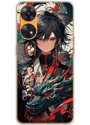 Чохол силіконовий з картинкою на oppo reno 8t 4g (аніме, anime)