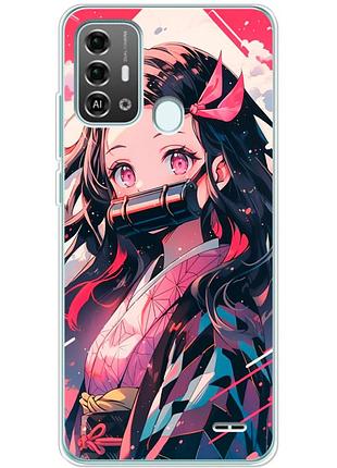 Чехол силиконовый с картинкой на zte blade a53 pro (аниме, anime)