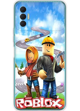 Чохол силіконовий з картинкою на tecno spark 8p (роблокс, roblox)