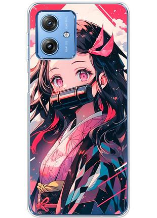 Чехол силиконовый с картинкой на motorola g54 power (аниме, anime)