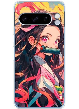 Чехол силиконовый с картинкой на google pixel 8 pro (аниме, anime)