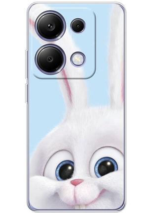 Чохол силіконовий з картинкою на xiaomi poco m6 pro (кролик сніжок)