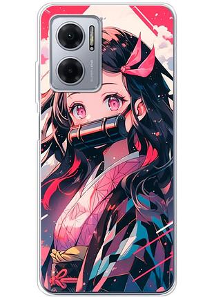 Чехол силиконовый с картинкой на xiaomi redmi note 11e (аниме, anime)