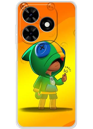 Чехол силиконовый с картинкой на tecno spark go 2024 (бравл старс, brawl stars)