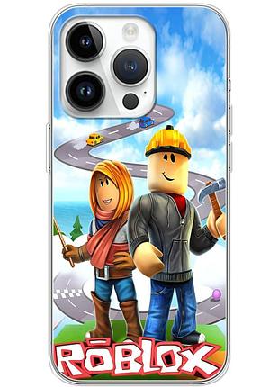 Чохол силіконовий з картинкою на iphone 15 pro (роблокс, roblox)