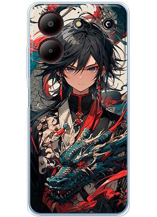 Чехол силиконовый с картинкой на zte blade a54 (аниме, anime)