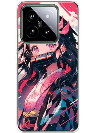 Чохол силіконовий з картинкою на xiaomi 14 pro (аніме, anime)