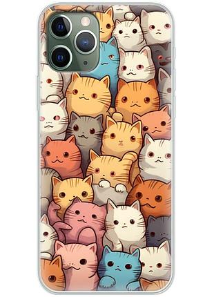 Чохол силіконовий з картинкою на iphone 11 pro (котики)