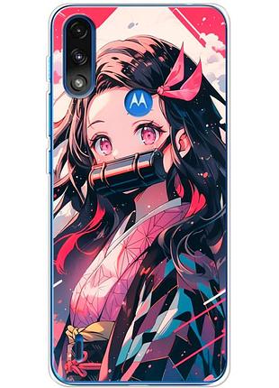 Чехол силиконовый с картинкой на motorola e7 power (аниме, anime)