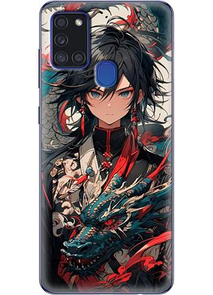 Чехол силиконовый с картинкой на samsung galaxy a21s (a217) (аниме, anime)