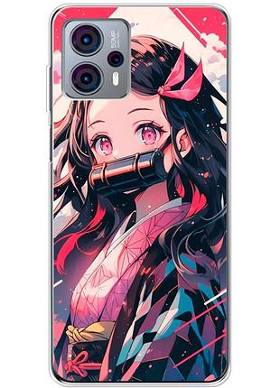 Чехол силиконовый с картинкой на motorola g23 (аниме, anime)