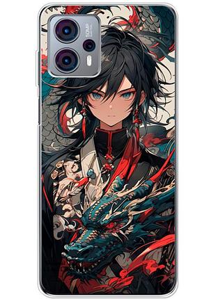 Чехол силиконовый с картинкой на motorola g23 (аниме, anime)
