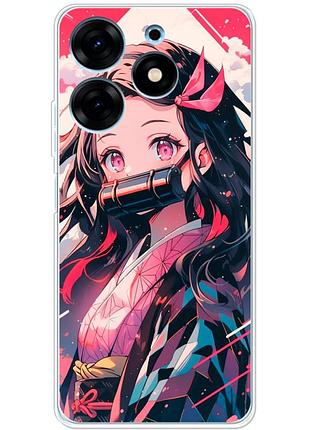 Чехол силиконовый с картинкой на tecno spark 10 pro (аниме, anime)