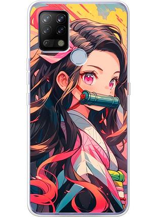 Чехол силиконовый с картинкой на tecno pova (аниме, anime)