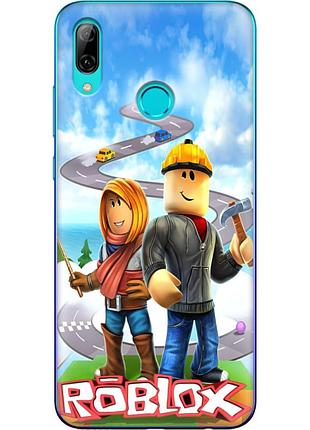 Чехол силиконовый с картинкой на huawei p smart 2019 (роблокс, roblox)