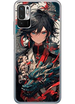 Чехол силиконовый с картинкой на xiaomi redmi note 10 5g (аниме, anime)