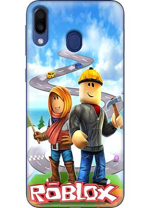 Чехол силиконовый с картинкой на samsung galaxy m20 (m205) (роблокс, roblox)