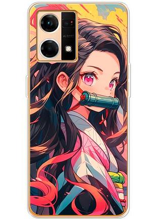 Чохол силіконовий з картинкою на oppo reno 7 4g (аніме, anime)
