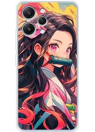 Чехол силиконовый с картинкой на xiaomi redmi 12 (аниме, anime)