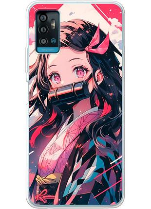 Чехол силиконовый с картинкой на zte blade a71 (аниме, anime)