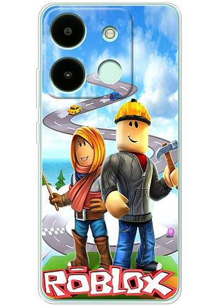 Чехол силиконовый с картинкой на infinix smart 7 hd (роблокс, roblox)