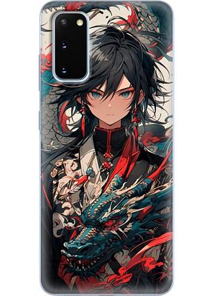 Чехол силиконовый с картинкой на samsung galaxy s20 (g980) (аниме, anime)