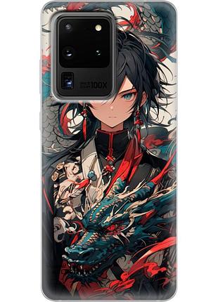 Чехол силиконовый с картинкой на samsung galaxy s20 ultra (g988) (аниме, anime)