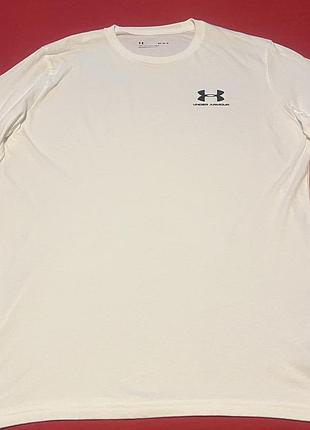 Оригінальна білосніжна футболка under armour в ідеалі розмір м/l 2