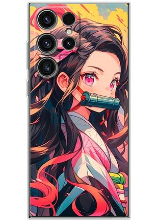 Чехол силиконовый с картинкой на samsung galaxy s24 ultra (аниме, anime)