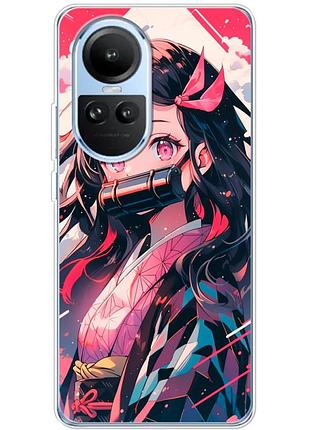 Чехол силиконовый с картинкой на oppo reno 10 pro (аниме, anime)
