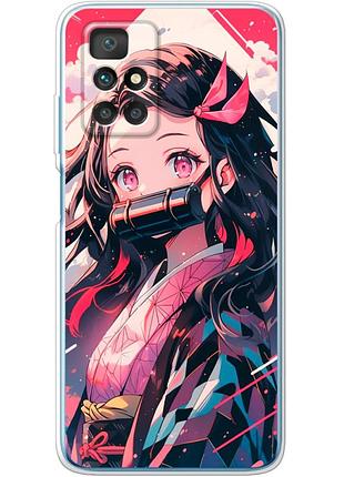 Чехол силиконовый с картинкой на xiaomi redmi 10 (аниме, anime)