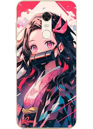 Чехол силиконовый с картинкой на xiaomi redmi 5 plus (аниме, anime)
