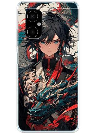 Чехол силиконовый с картинкой на xiaomi poco m4 5g (аниме, anime)