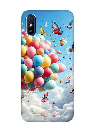 Чехол на xiaomi redmi 9a :: воздушные шарики (принт 365)
