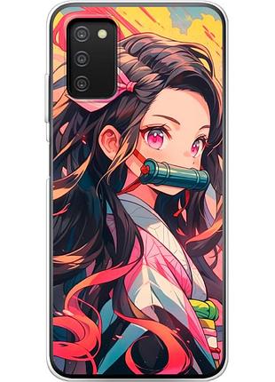 Чехол силиконовый с картинкой на samsung galaxy a03s (a037) (аниме, anime)