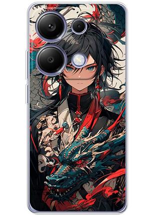Чохол силіконовий з картинкою на xiaomi redmi note 13 pro 4g (аніме, anime)